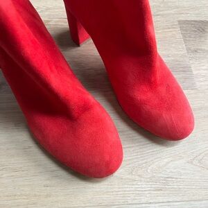 Loeffler Randall Red Suede Women's Boots size 9